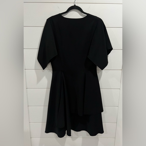 ADEAM black crepe flutter sleeve dress - Picture 2 of 5